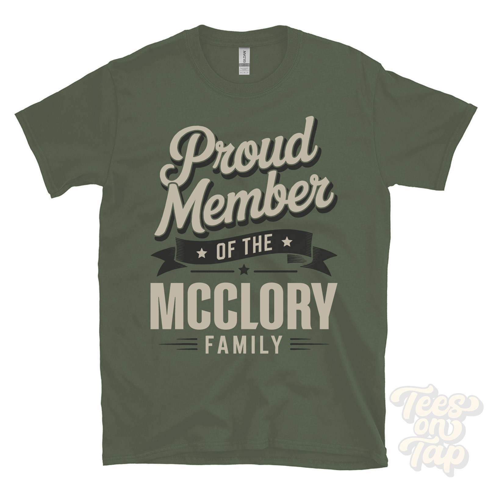 PROUD MEMBER OF THE MCCLORY FAMILY T-SHIRT surname last name heritage ancestry