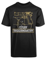 I Study Triggernometry New Mens Shirt Gun Bullet Cool Flawless Summer Casual Tee