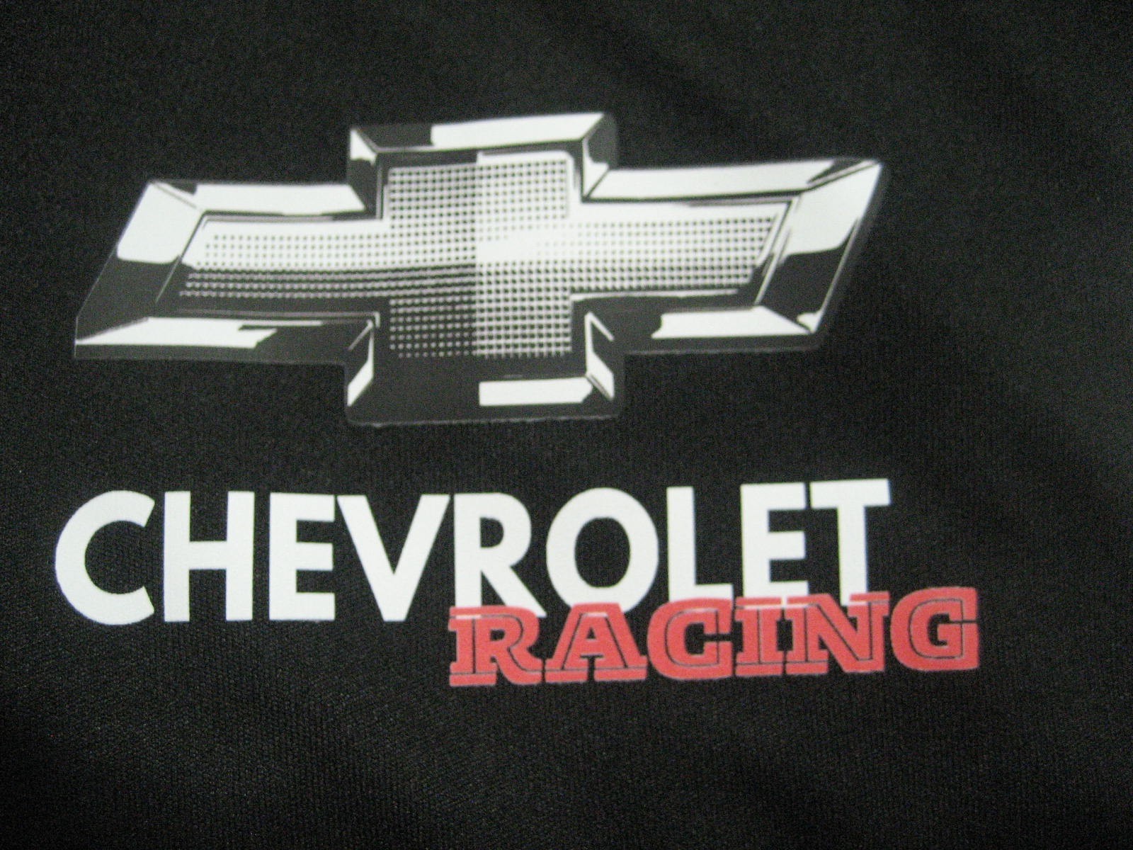 Men's Polo golf style collared black 3 button Chevrolet Racing design shirt New gallery