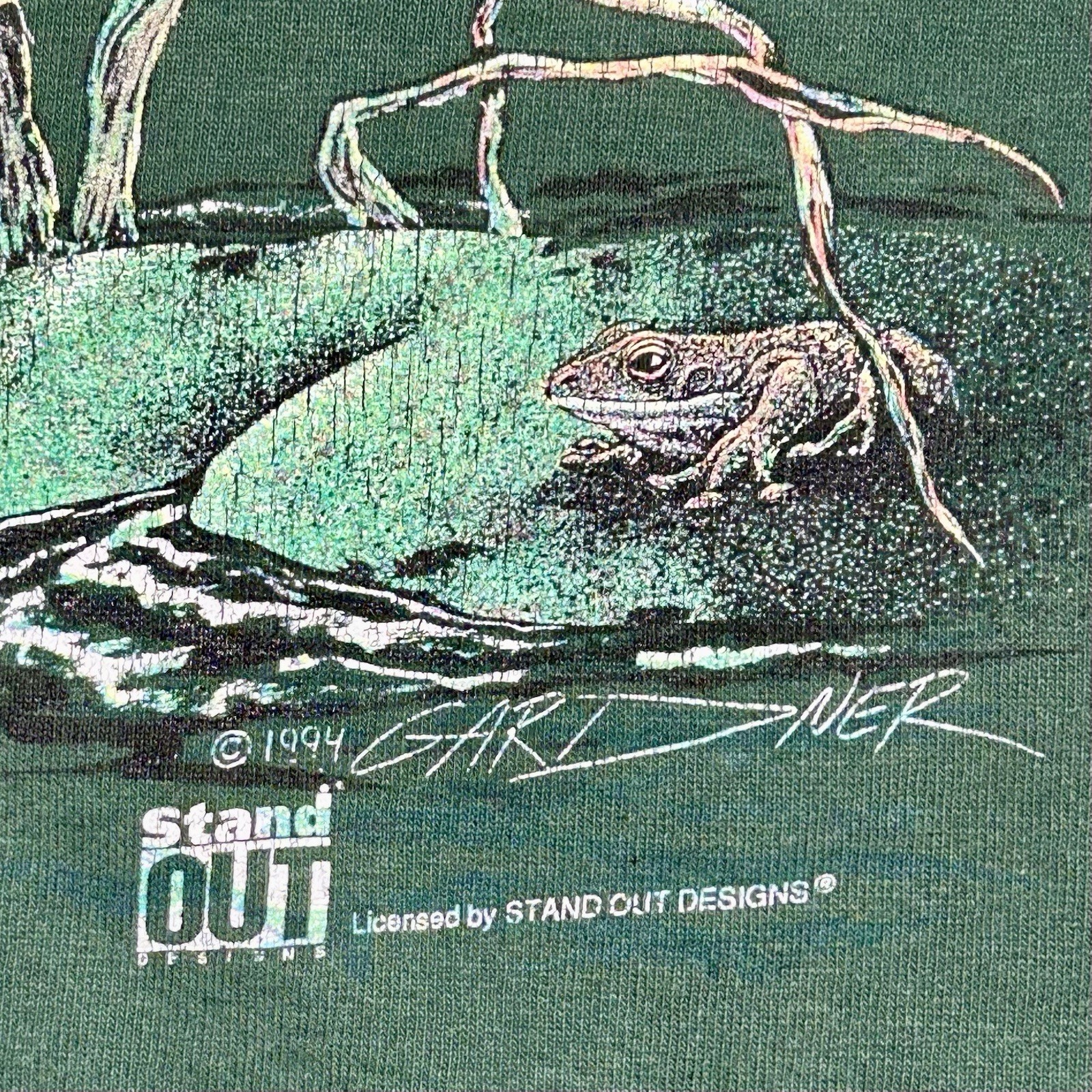 Vintage 1994 Mallard Duck T Shirt L Wildlife Nature Waterfowl Raw Hem Boxy VTG gallery