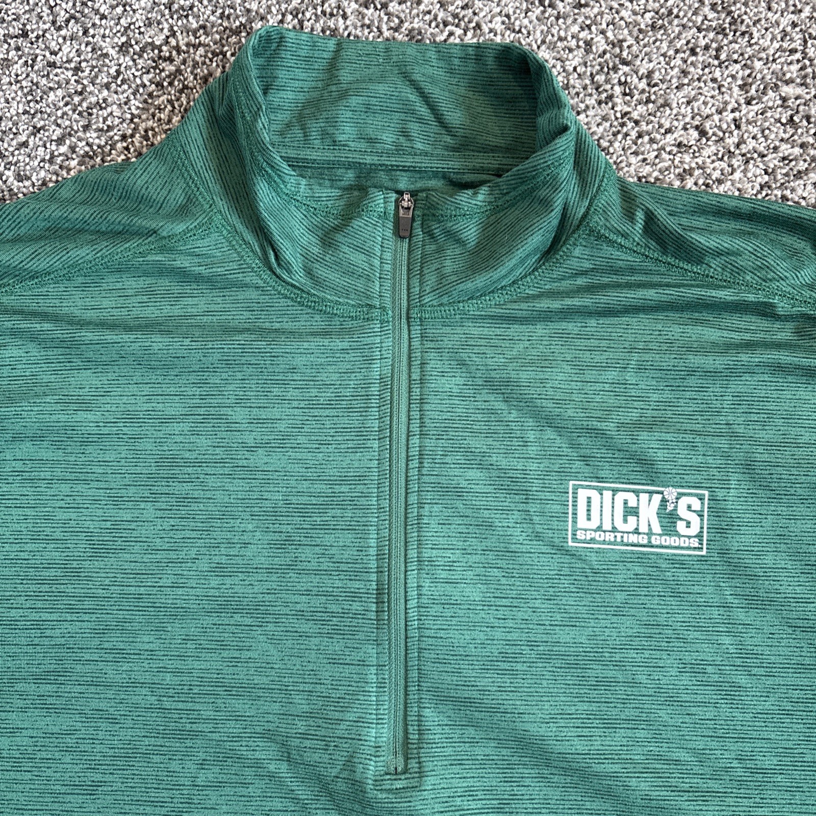 DSG Men's Quarter 1/4 Zip Pullover Long Sleeve Shirt Size Large Green Stretch gallery