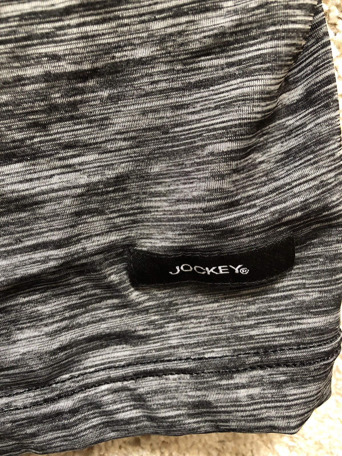 Jockey Men’s Nylon/polyester Large Gray/black Patten New No Tag gallery