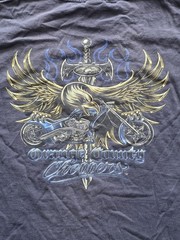 Vintage Orange County Choppers Motorcycle Bald Eagle Sword T-shirt Size Large