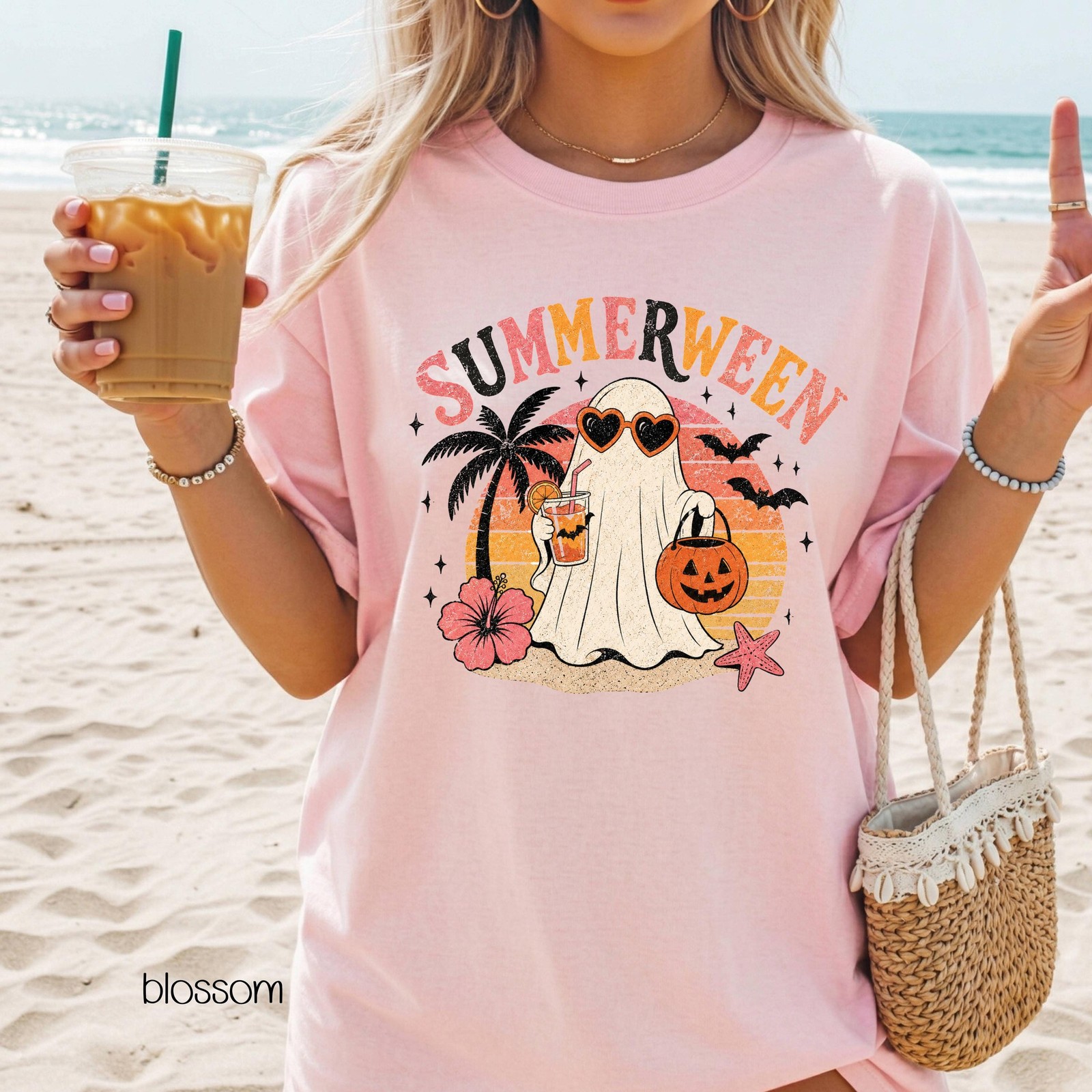 Summerween Beach Tee Spooky Hot Ghoul Shirt Halloween Summer Top gallery