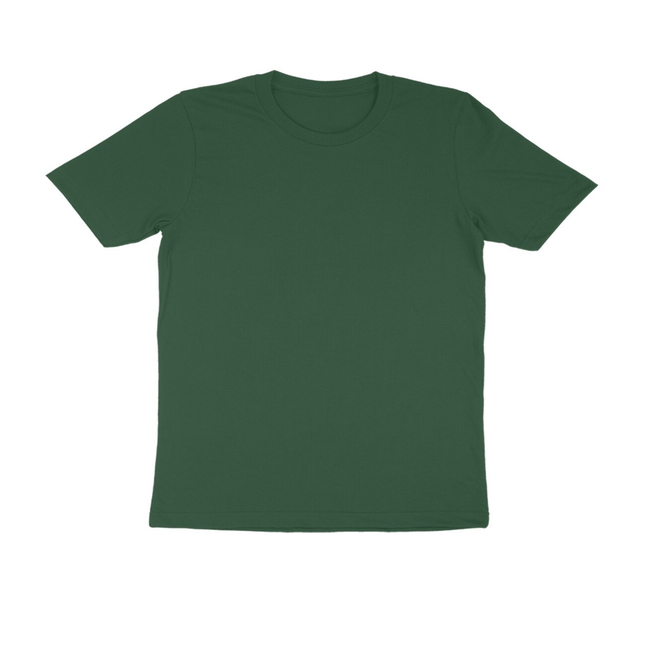 Round Neck Olive Green Color Mix Size Half Sleeve Casual Wear T shirt For Men