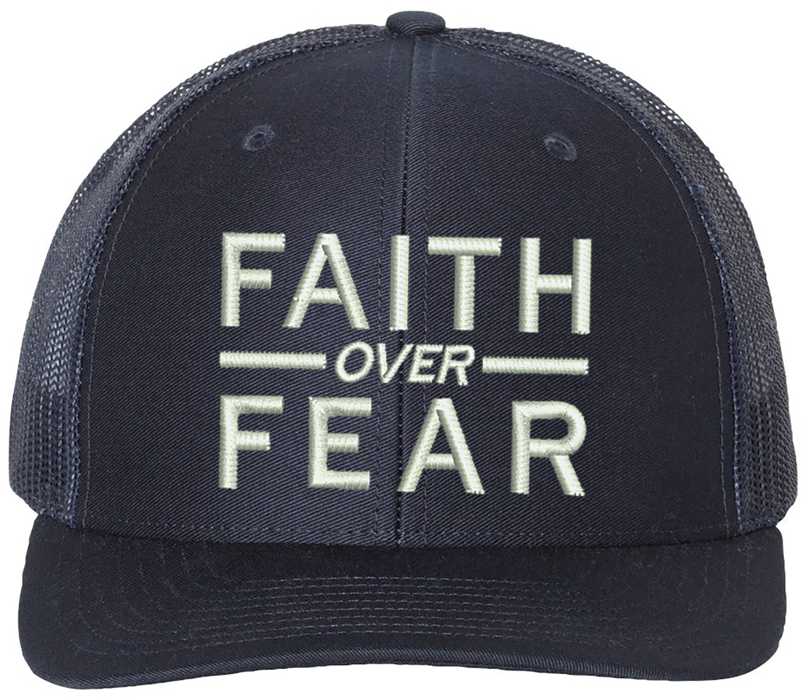 Faith Over Fear God Prayer Richardson Embroidered One Size Fits All Trucker Hats gallery