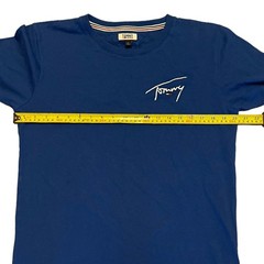 Tommy Hilfiger Blue Embroidered EUC Cotton T-Shirt Size Medium