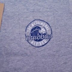 CHUBBIES The Weekend Has Arrived The Necessitee T Shirt Mens Size XL Grey