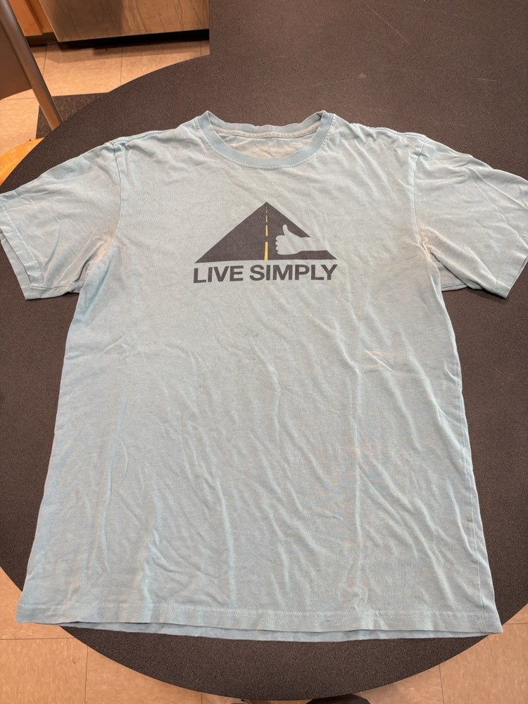 Patagonia Live Simple Graphic Tee Men’s Size Medium Some Stains Outdoors Nature