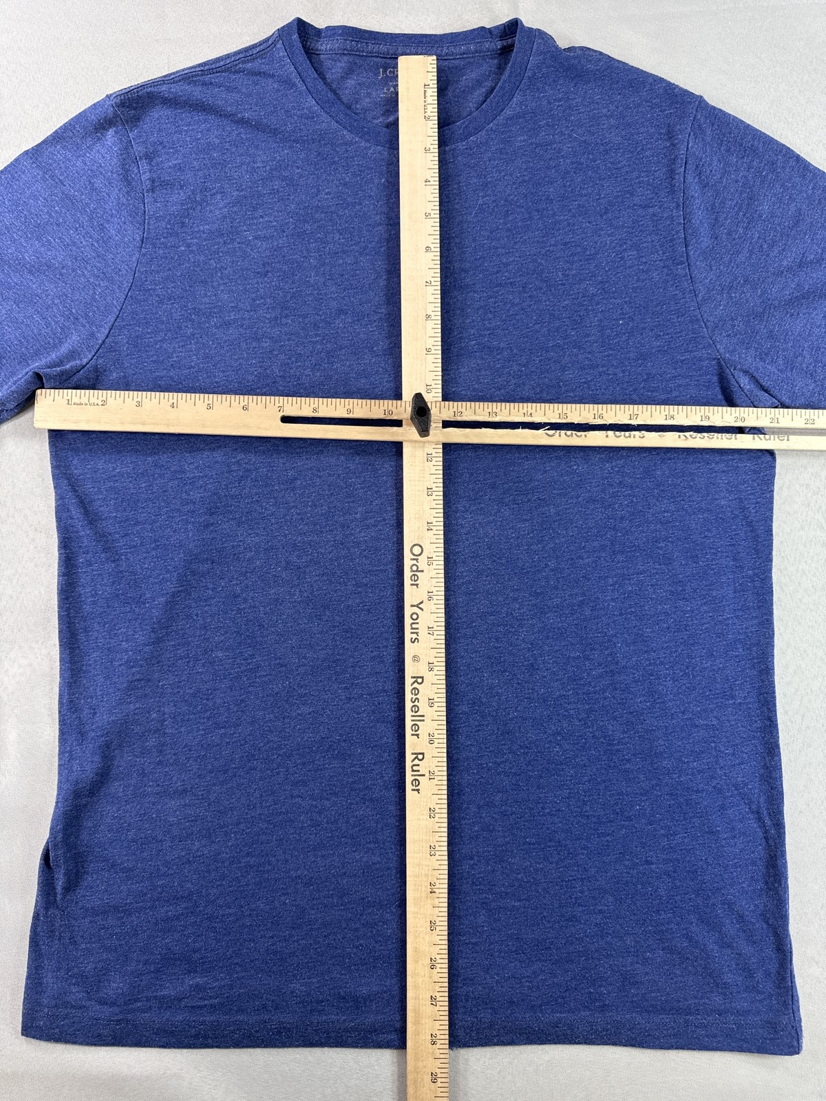 J.Crew Tee Mens Large Blue Cotton Crewneck Short Sleeve Solid Regular Fit Preppy gallery