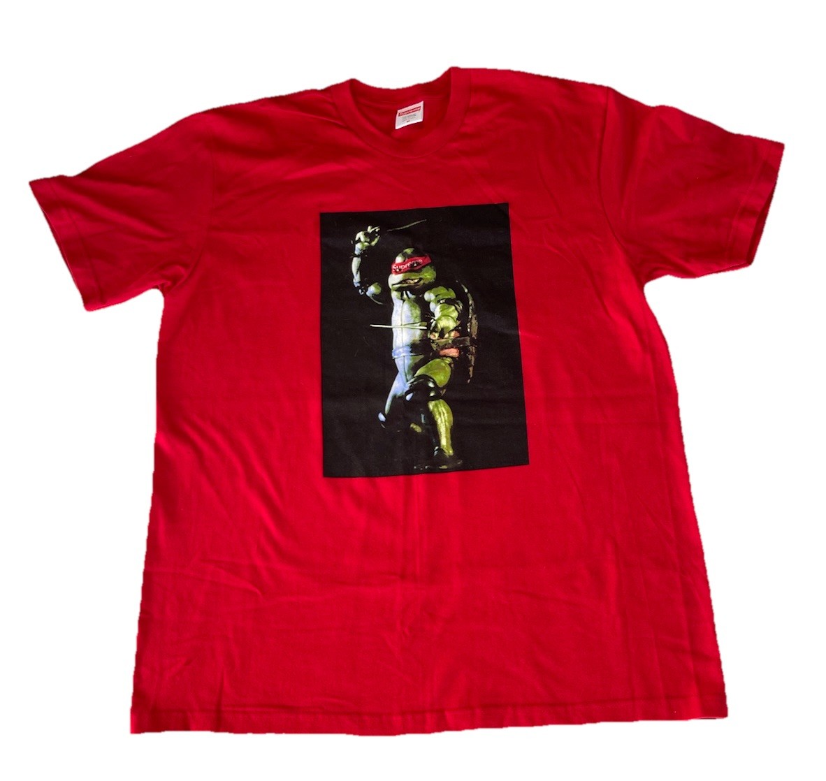Supreme Mens Medium TMNT Raphael Bandana Shirt Red Teenage Mutant Ninja Turtle