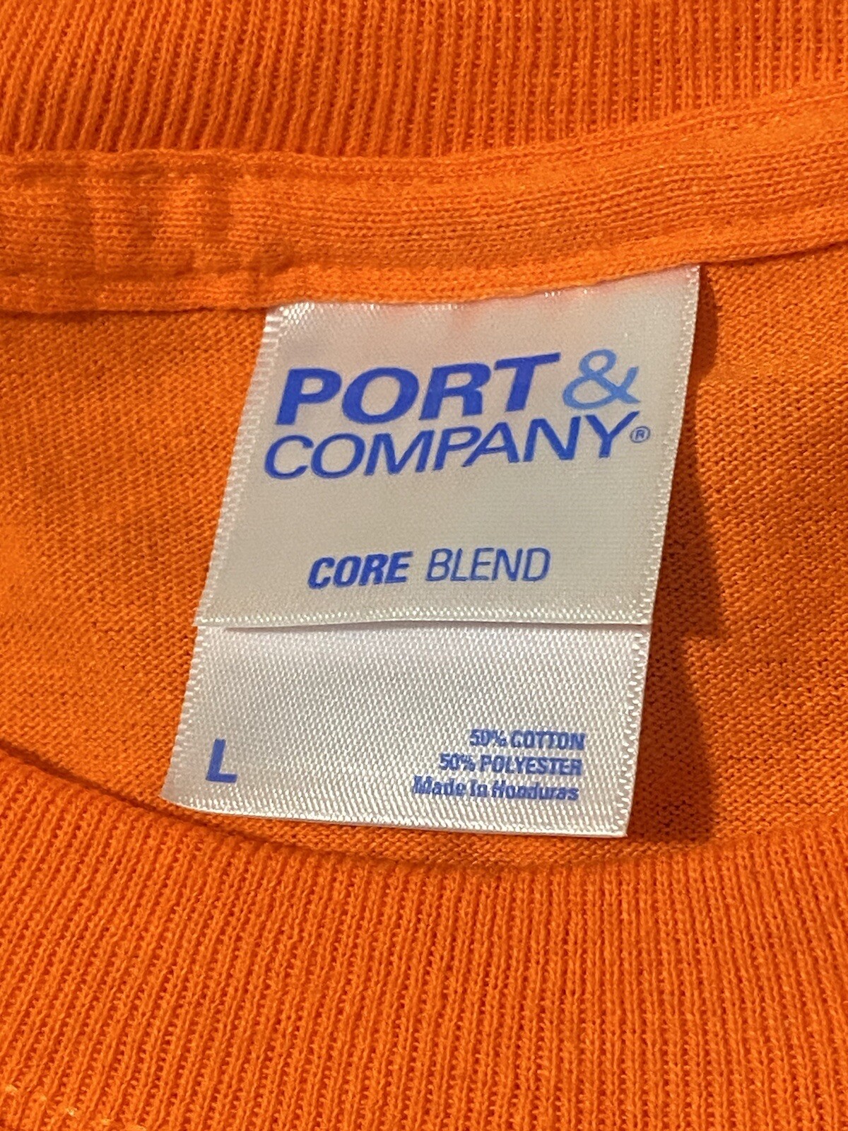Prologistix Staffing Safety Orange Men’s Long Sleeve T Shirt Large Front Logo gallery