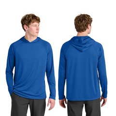 Men’s A4 Cooling Premium Performance Long Sleeve Hooded Tee Plain A4N3409 S-3XL