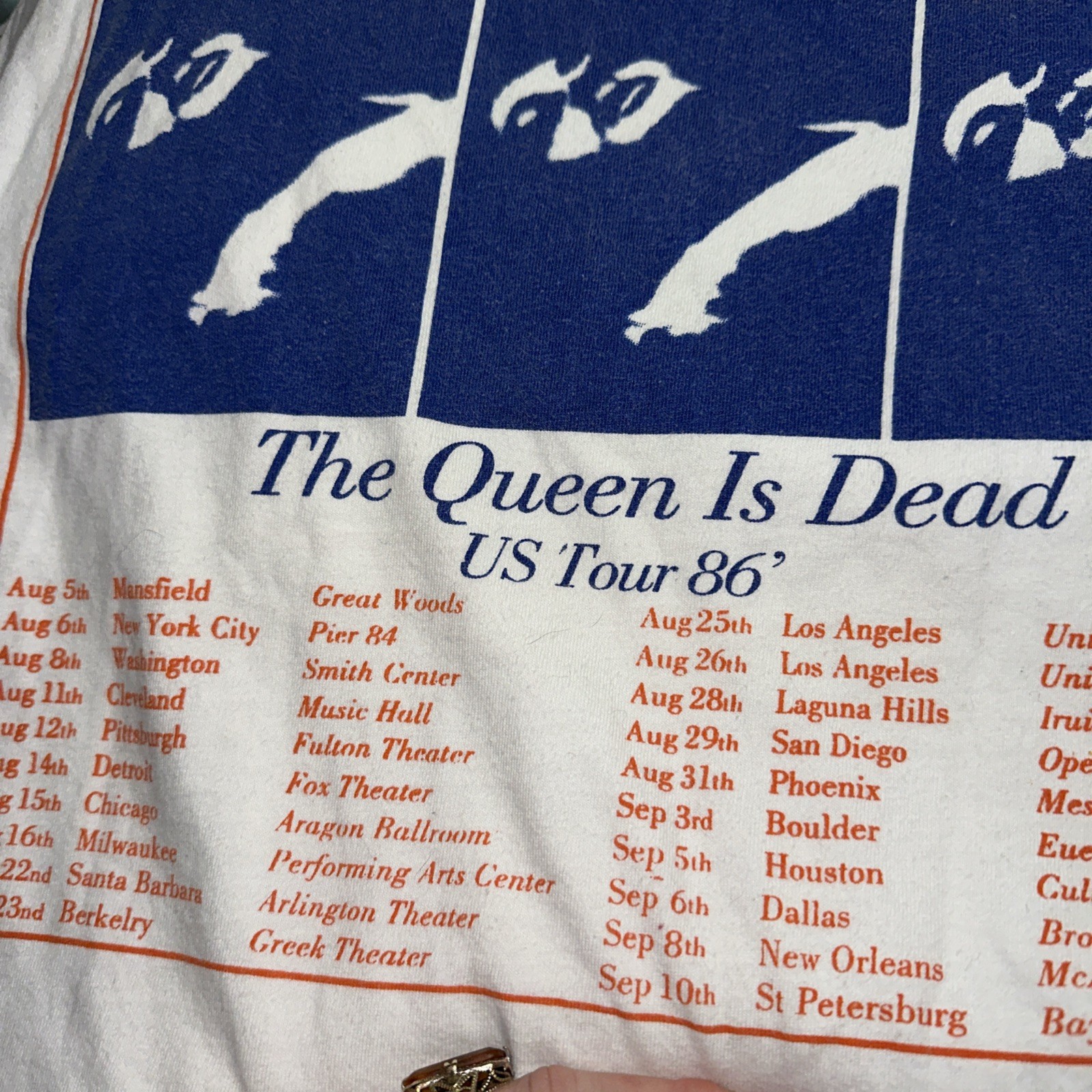The Smiths Us Tour 86 Queen Is Dead Punk Rock Band T Shirt Cropped Thrashed gallery