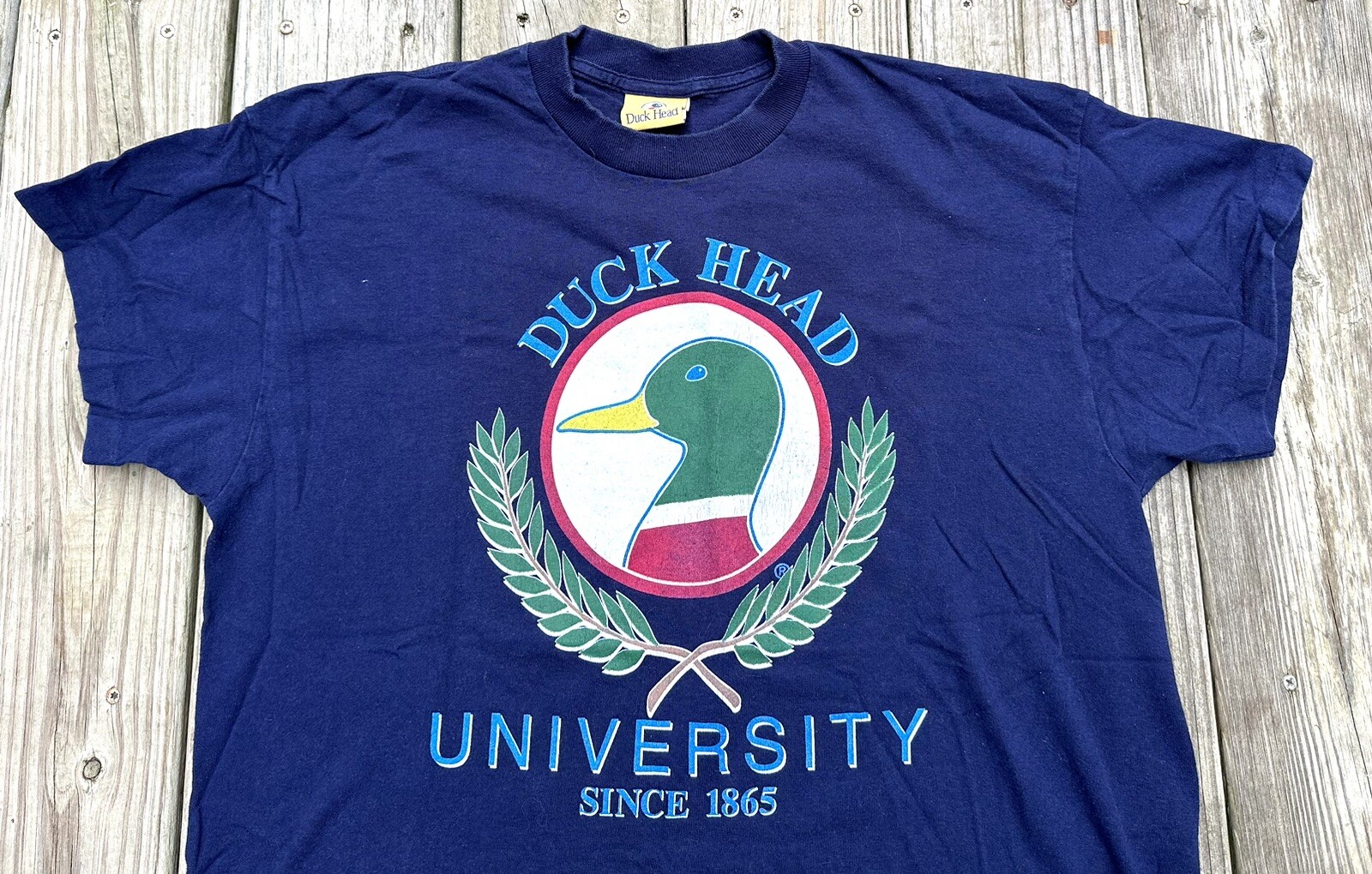 Vintage Duck Head Athletic Dept. Shirt 1990s USA Single Stitch See Measurement gallery