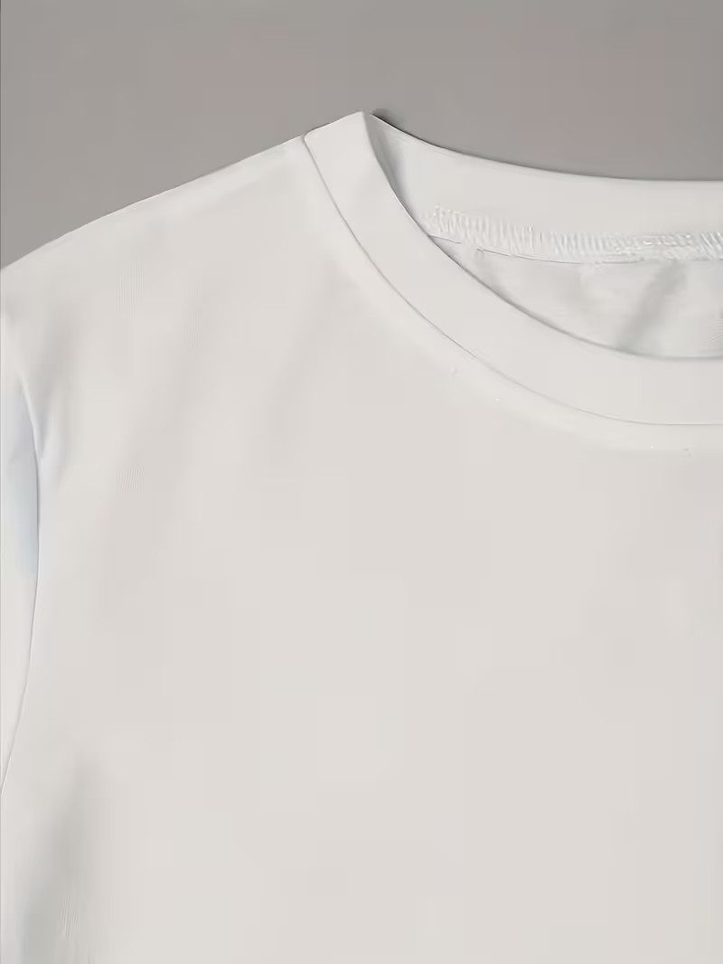 Men's XL Casual White, Crew Neck, Regular Fit, Slight Stretch Fabric, t shirt gallery