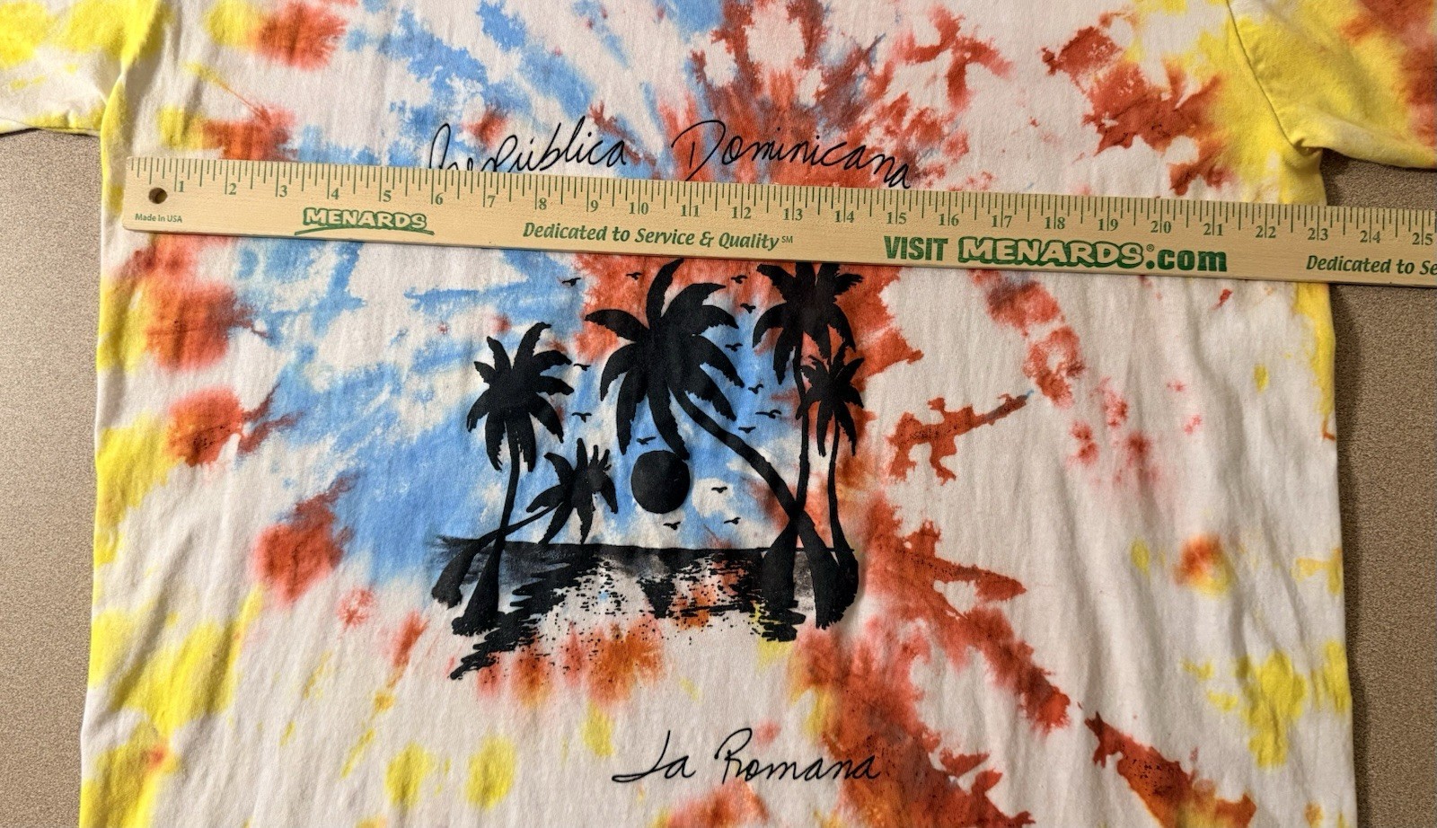 VTG Aremar Tie Dye Shirt XXL Republica Dominicana La Romana Beach Graphic Tee gallery
