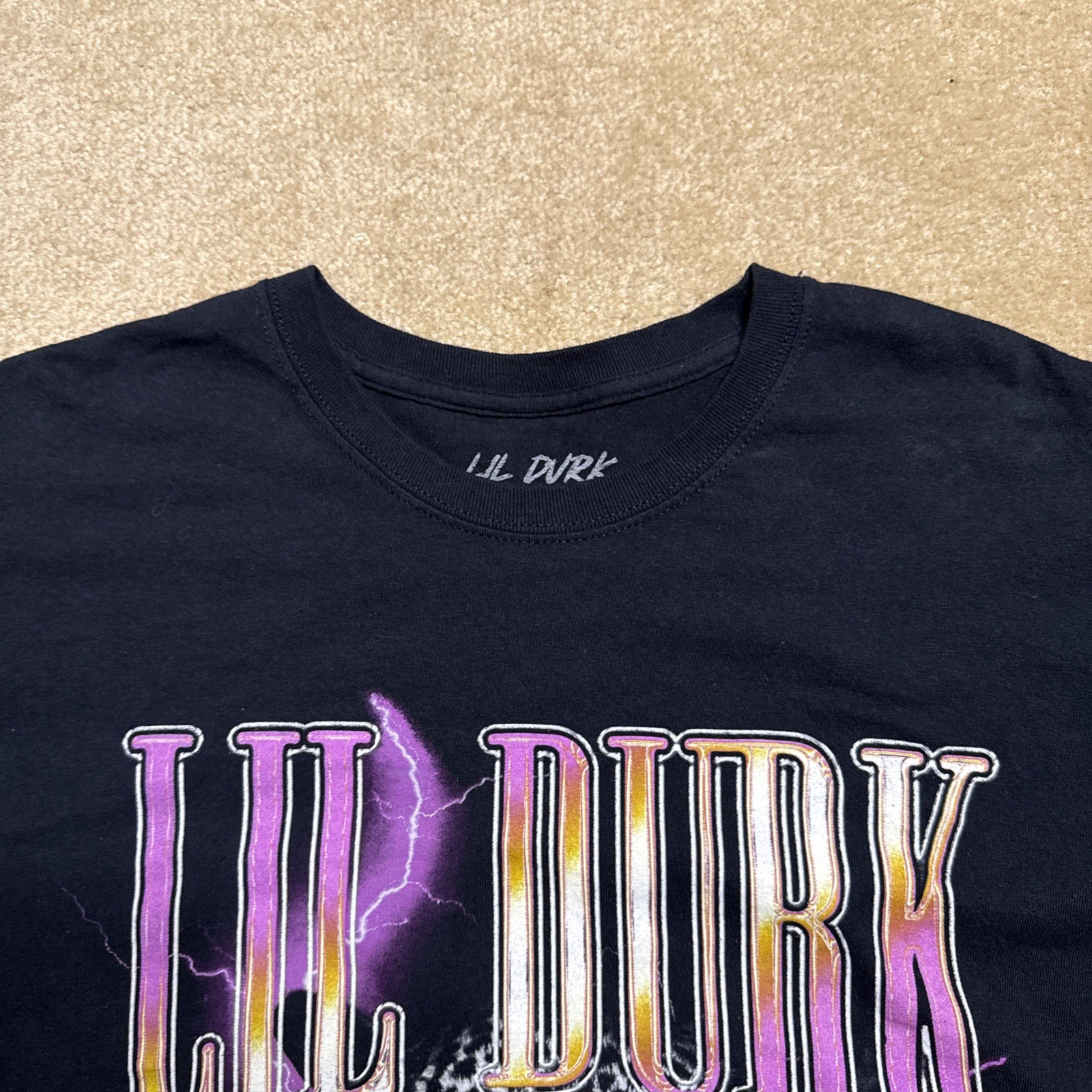 Lil Durk Death Ain’t Easy OTF Durkio Krazy Tour T-Shirt Black Mens Large L gallery