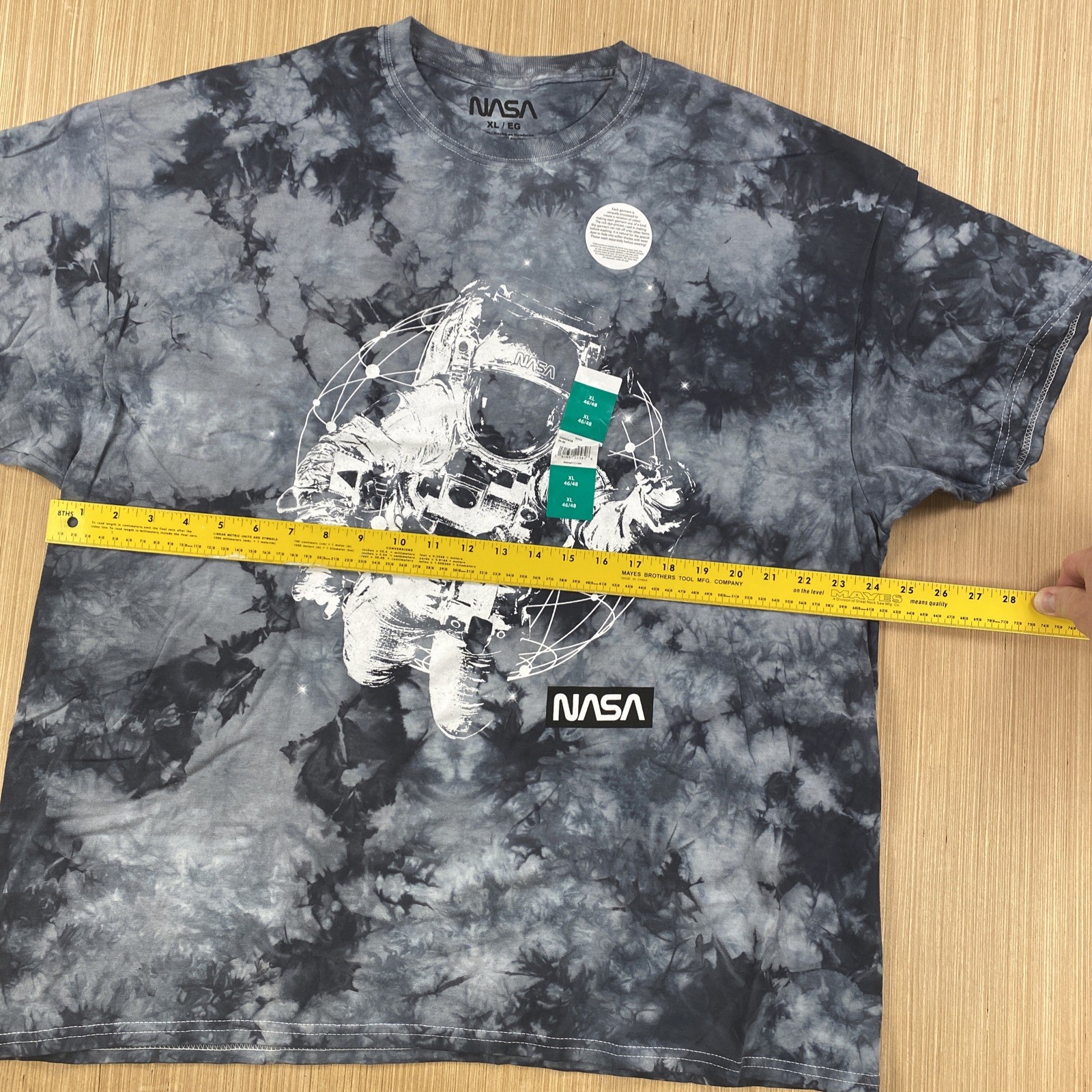 Nasa Shirt Mens xl gray tye dye astronaut outerspace graphic space suit ship gallery