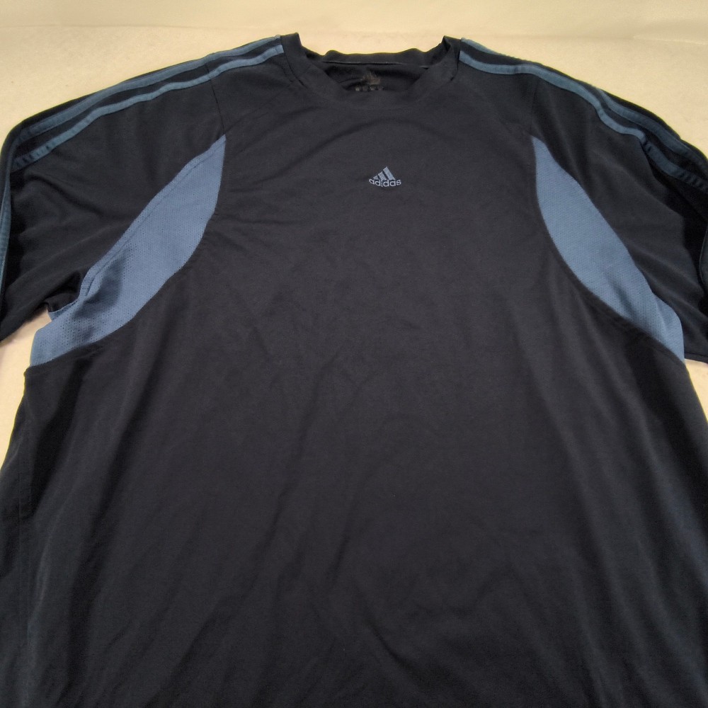 Adidas Athletic Crew Neck Long Sleeve T Shirt Mens Size 2XL Navy Blue