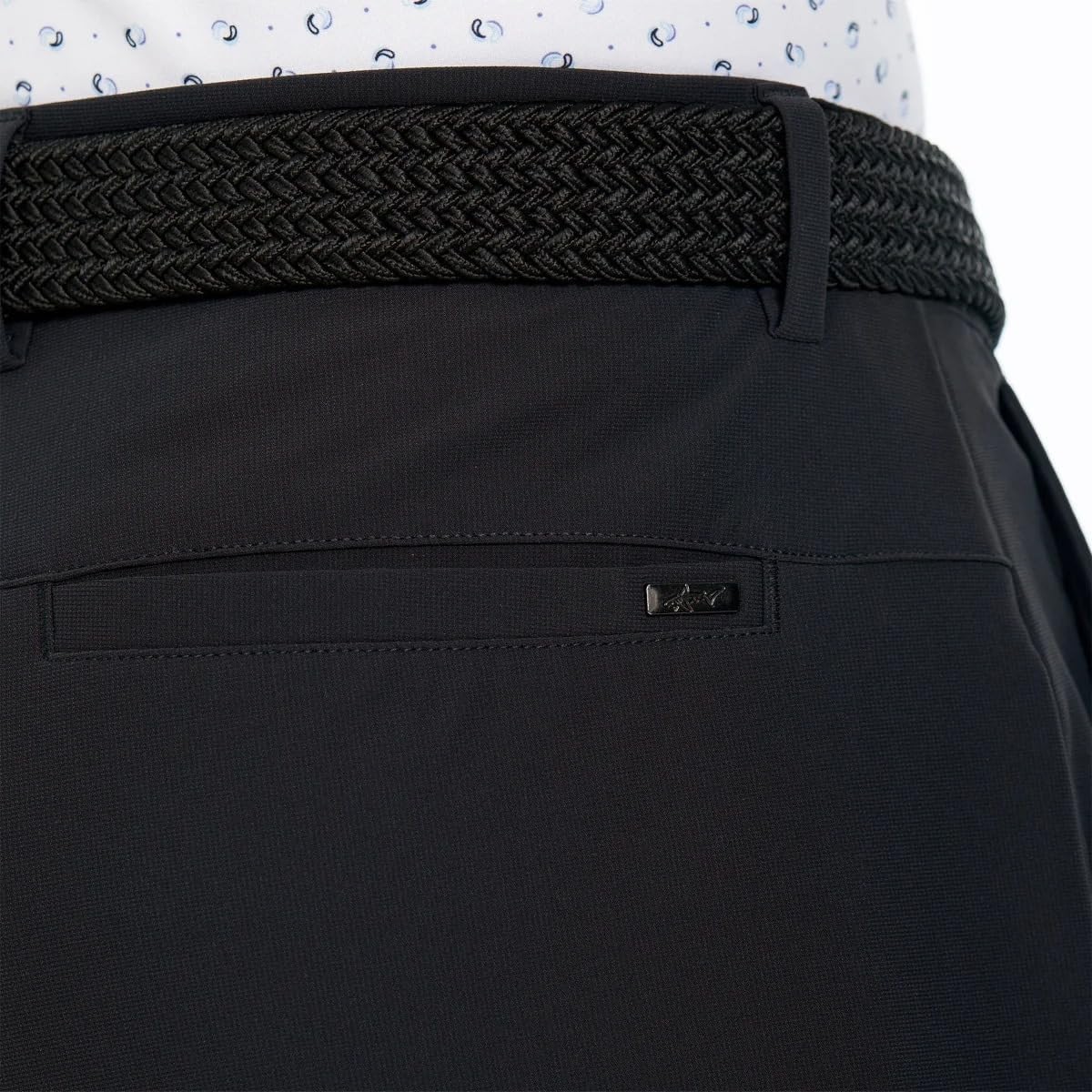 Greg Norman Men’s Stretch Flat Front Lightweight Short - 4-Way 30, Black gallery