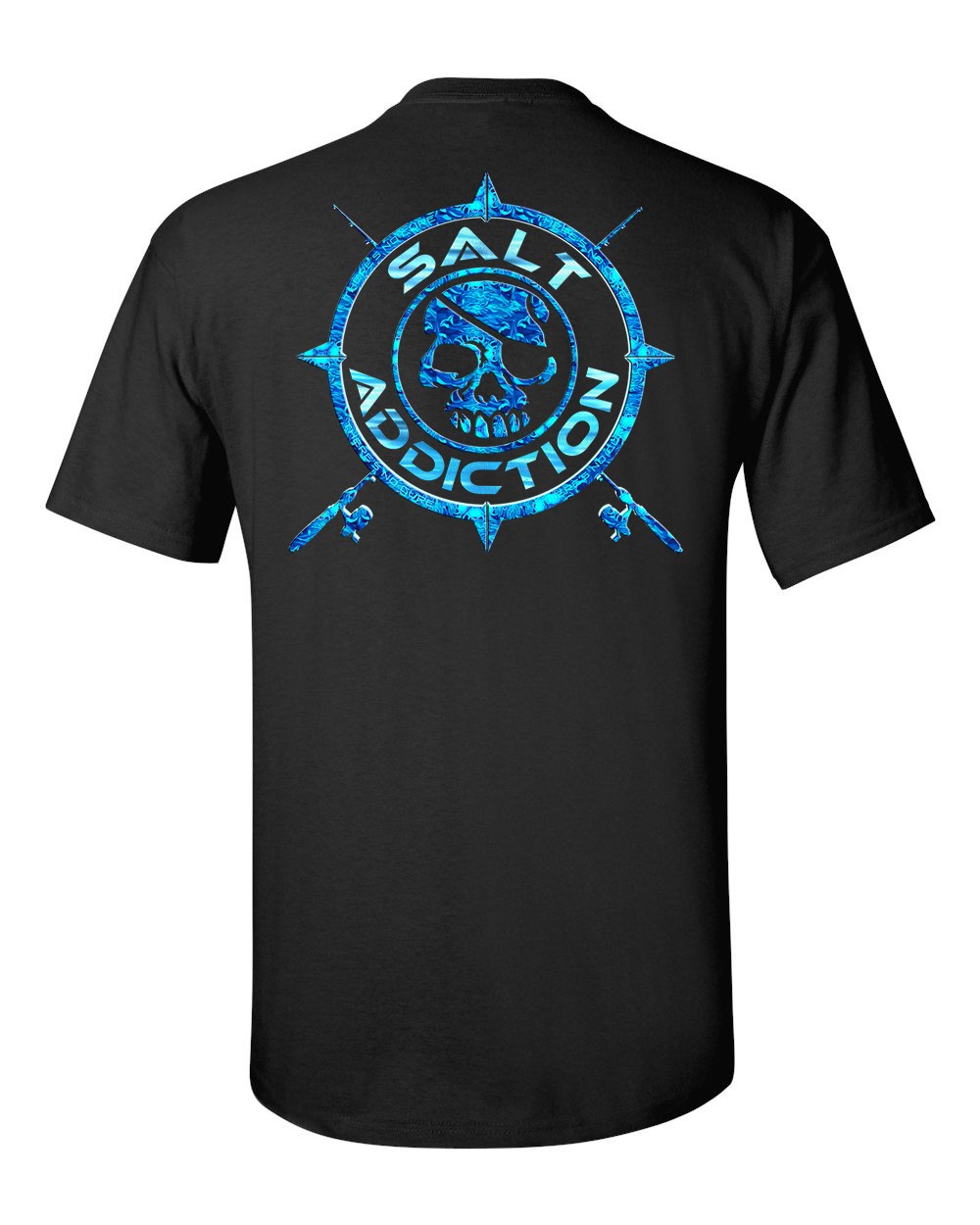 Salt Addiction Nautical compass Logo Fishing Short Sleeve T Shirt Ocean gallery
