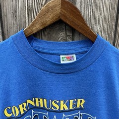 Vintage Cornhusker State Games Nebraska Graphic Tee Shirt 90s Blue Mens XXL 2XL