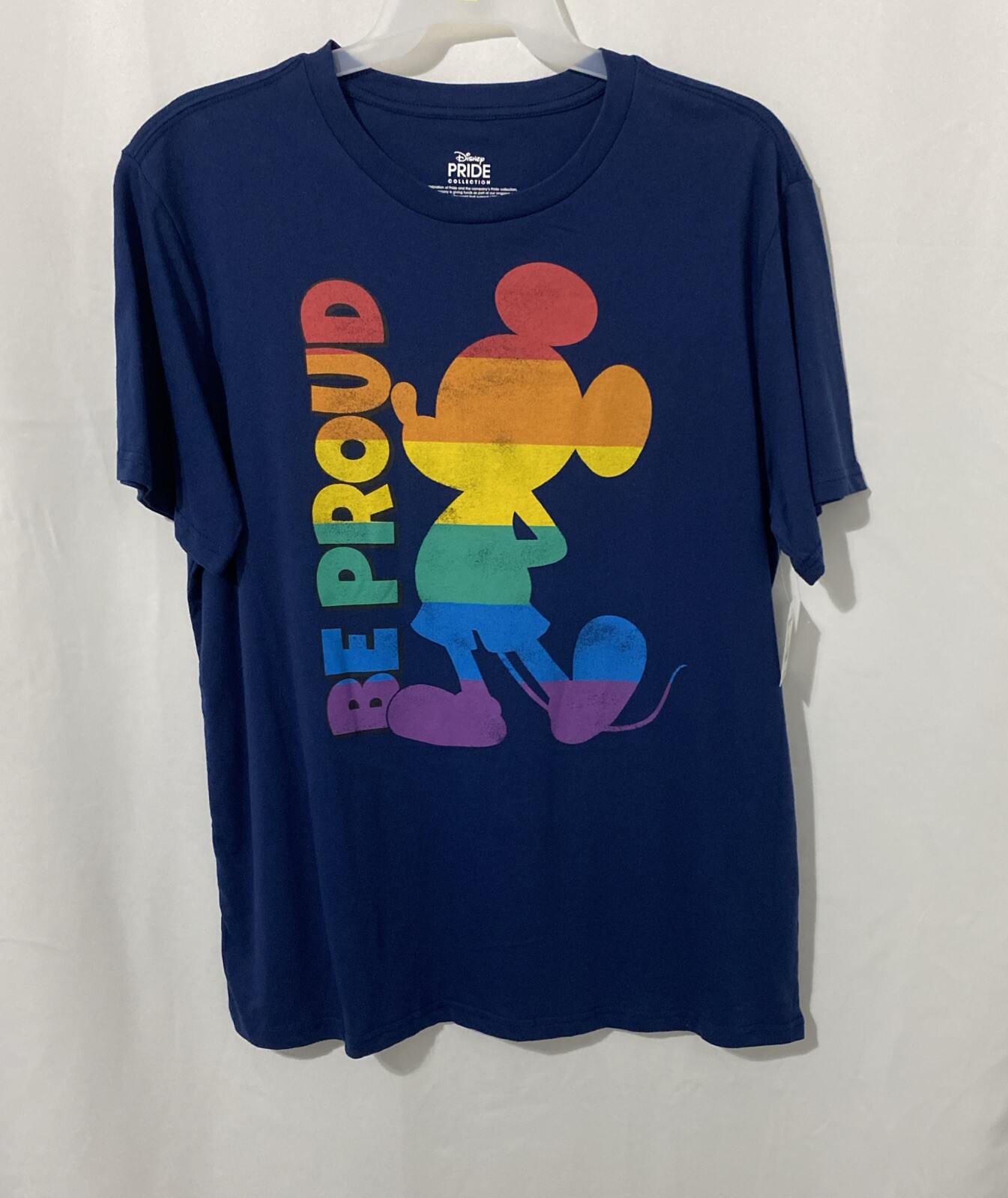 Celebrate Pride! Men’s Disney Mickey Mouse T Shirt “Be Proud” XL (46-48) NWT