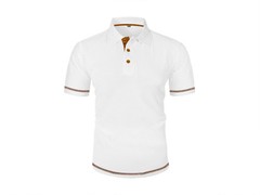 Summer ice silk lapel men’s short-sleeved T-shirt men’s clothing top