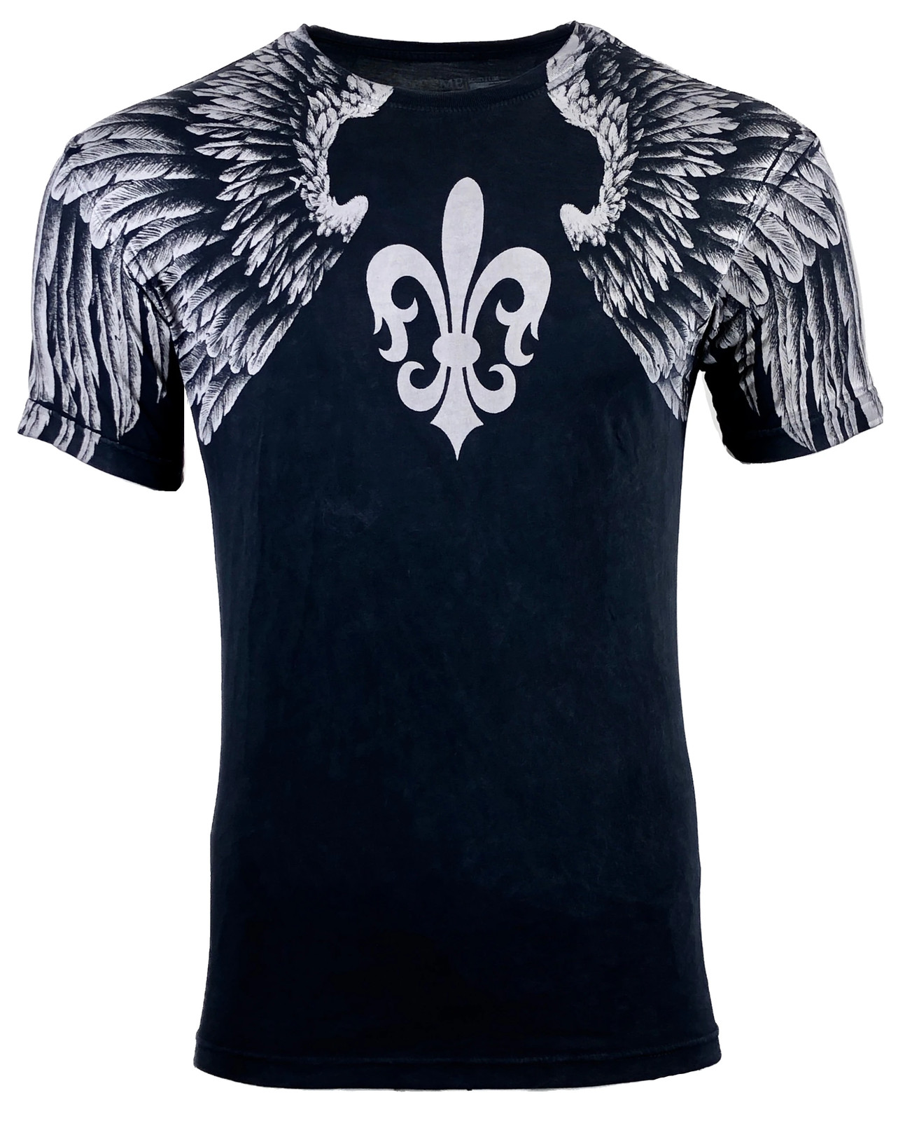 Xtreme Couture Affliction Men's T-Shirt AEROSMITH Black Wings Biker Tattoo MMA gallery