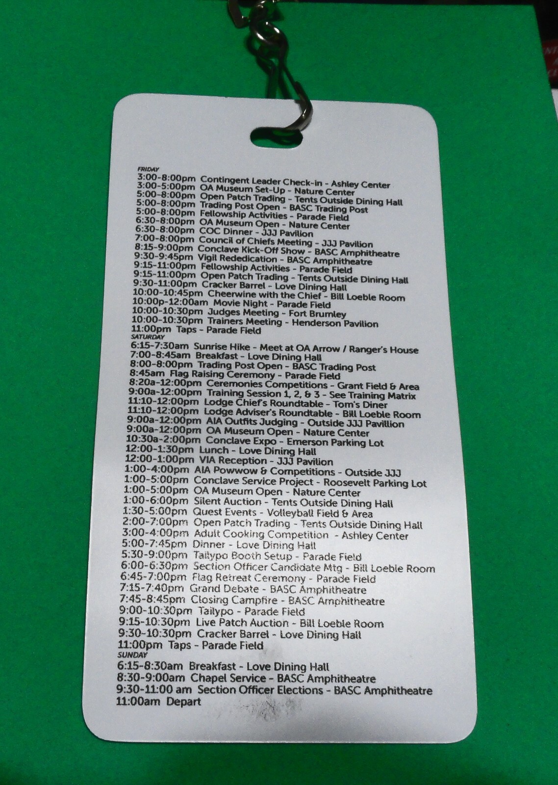 2025 OA Section E6  Conclave: OFFICIAL ID Badge with Lanyard
