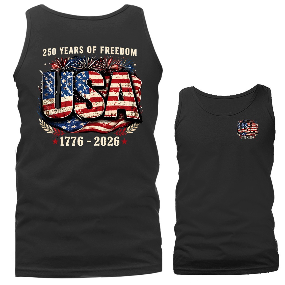 250 Years of American Independence Day USA Patriotic 4th of July Tank Top gallery