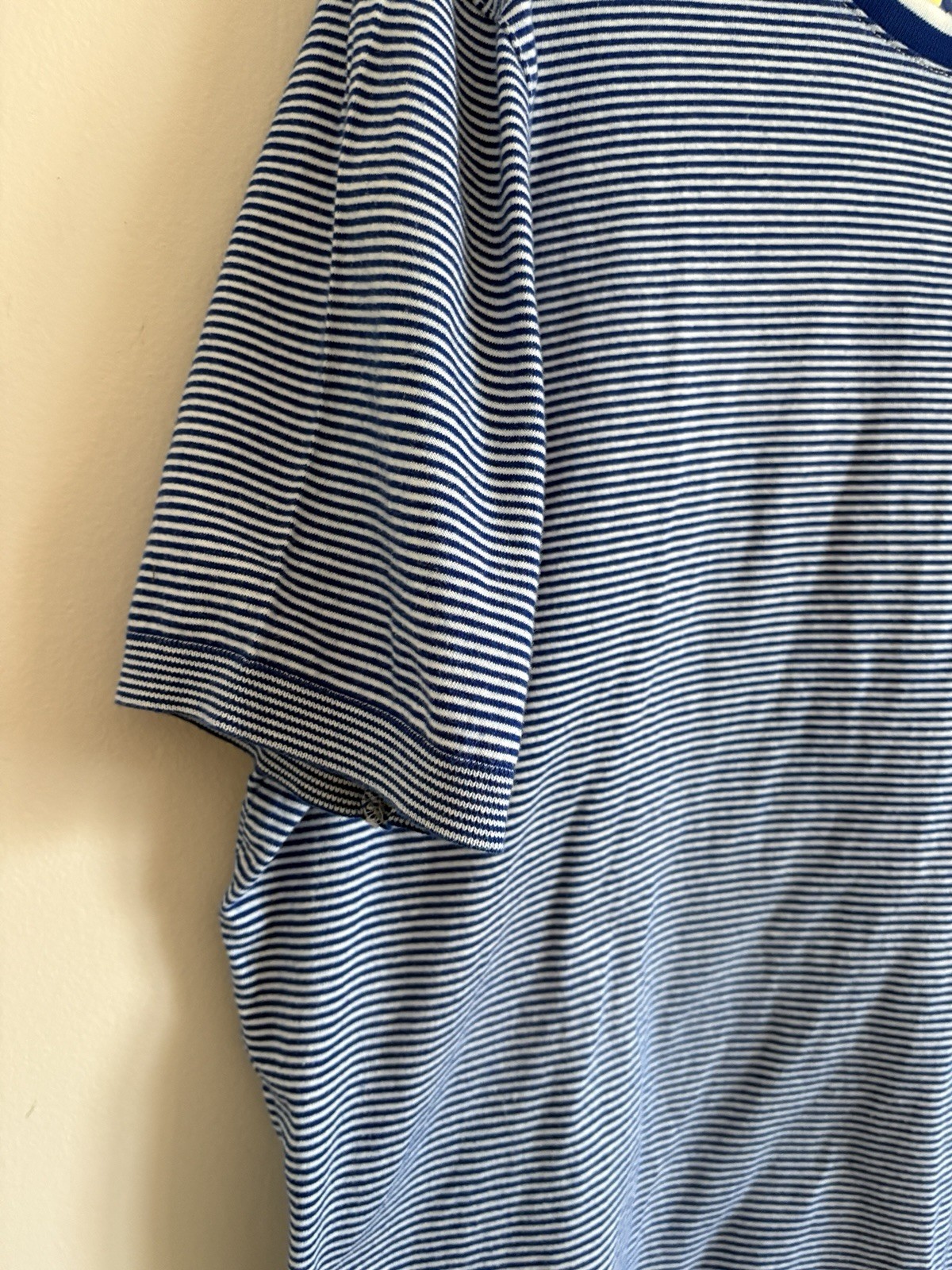 Ted Baker London Men’s Striped Tshirt US XL UK 5 Blue White 100% Cotton gallery