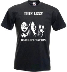 Thin Lizzy Bad Reputation v2 T-shirt hard rock black graphite all sizes S-5XL