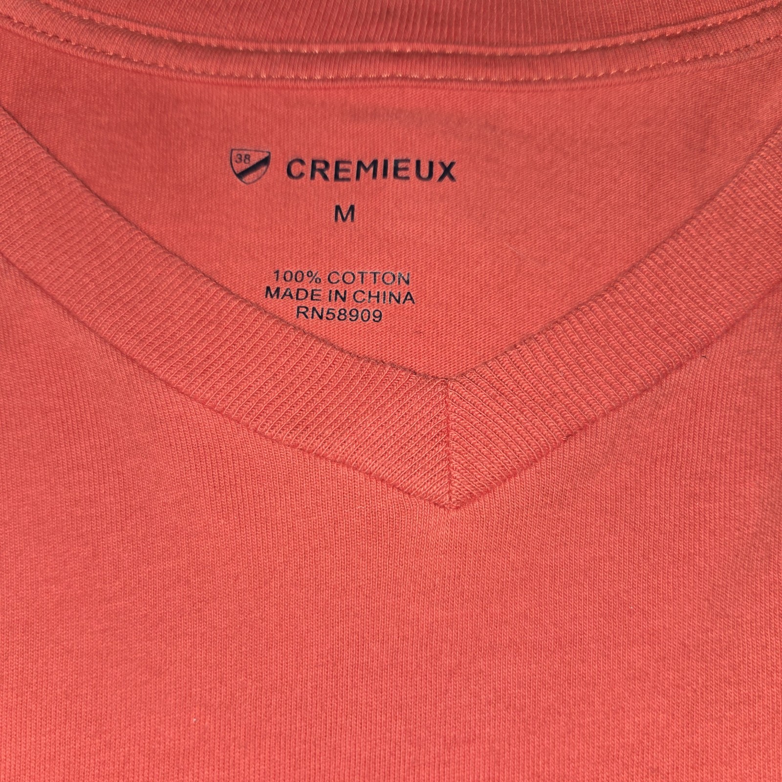 Cremieux Men’s V-Neck T-Shirt Red Short Sleeve Size Medium Stretch Cotton gallery