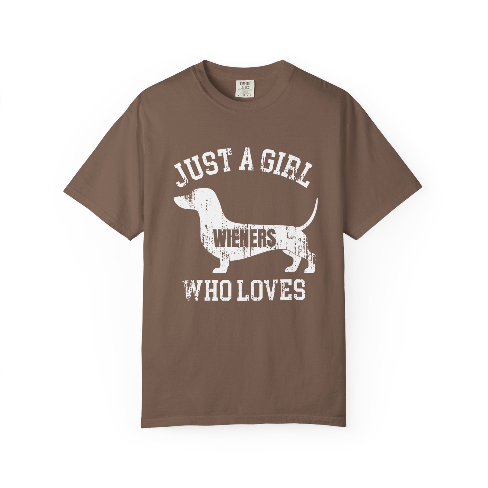 Just A Girl Who Loves Wieners Shirt, Dachshund Dog Tee, Comfort Colors 1717 gallery