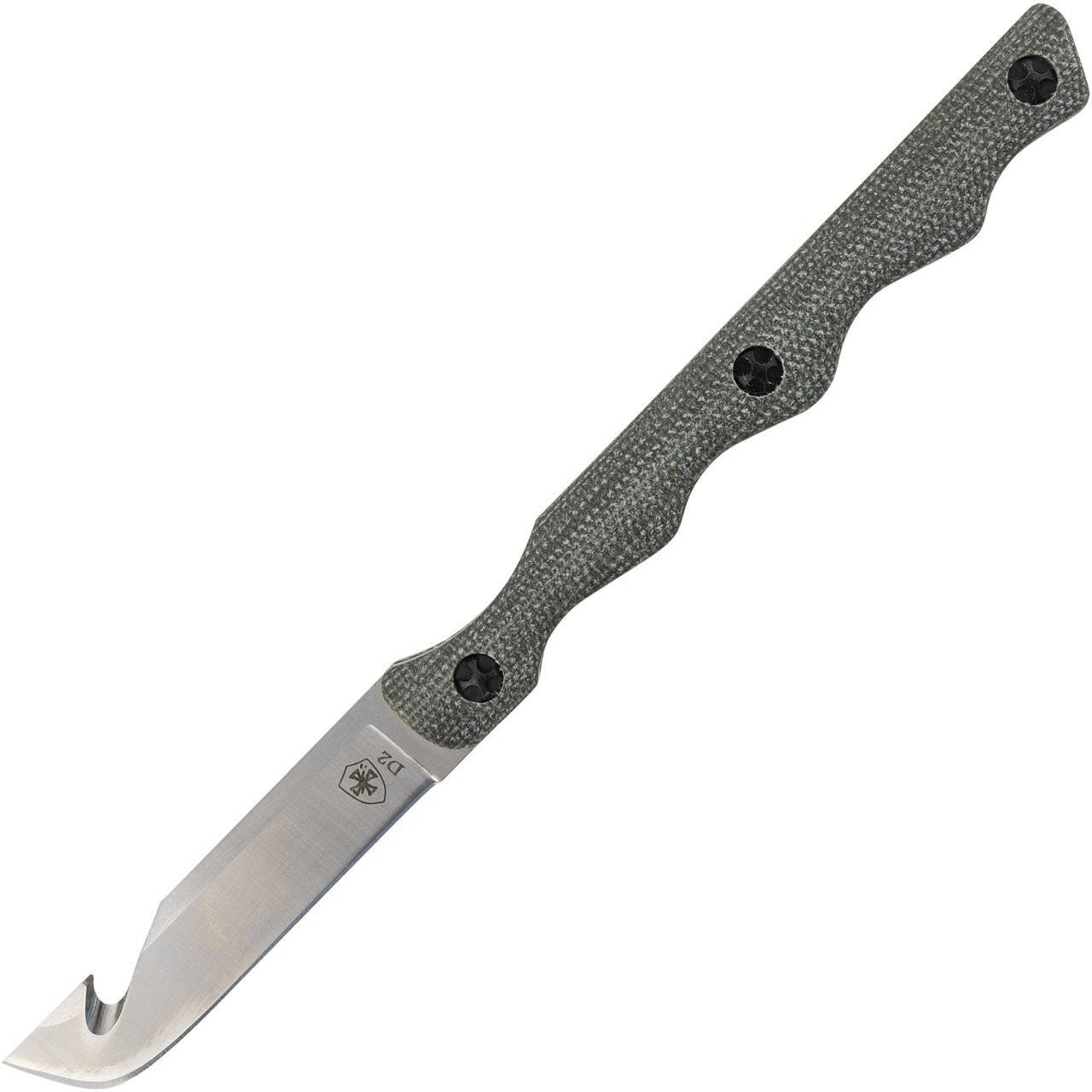 Templar Neck Knife D2 Steel Drop Point Blade OD Green Micarta Handle – NTKG322