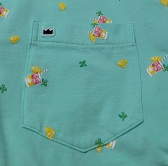 NICE! CROWN & IVY NICE TURQUOISE/TROPICAL DRINKS MEN’S POLO/T- SHIRT SIZE L