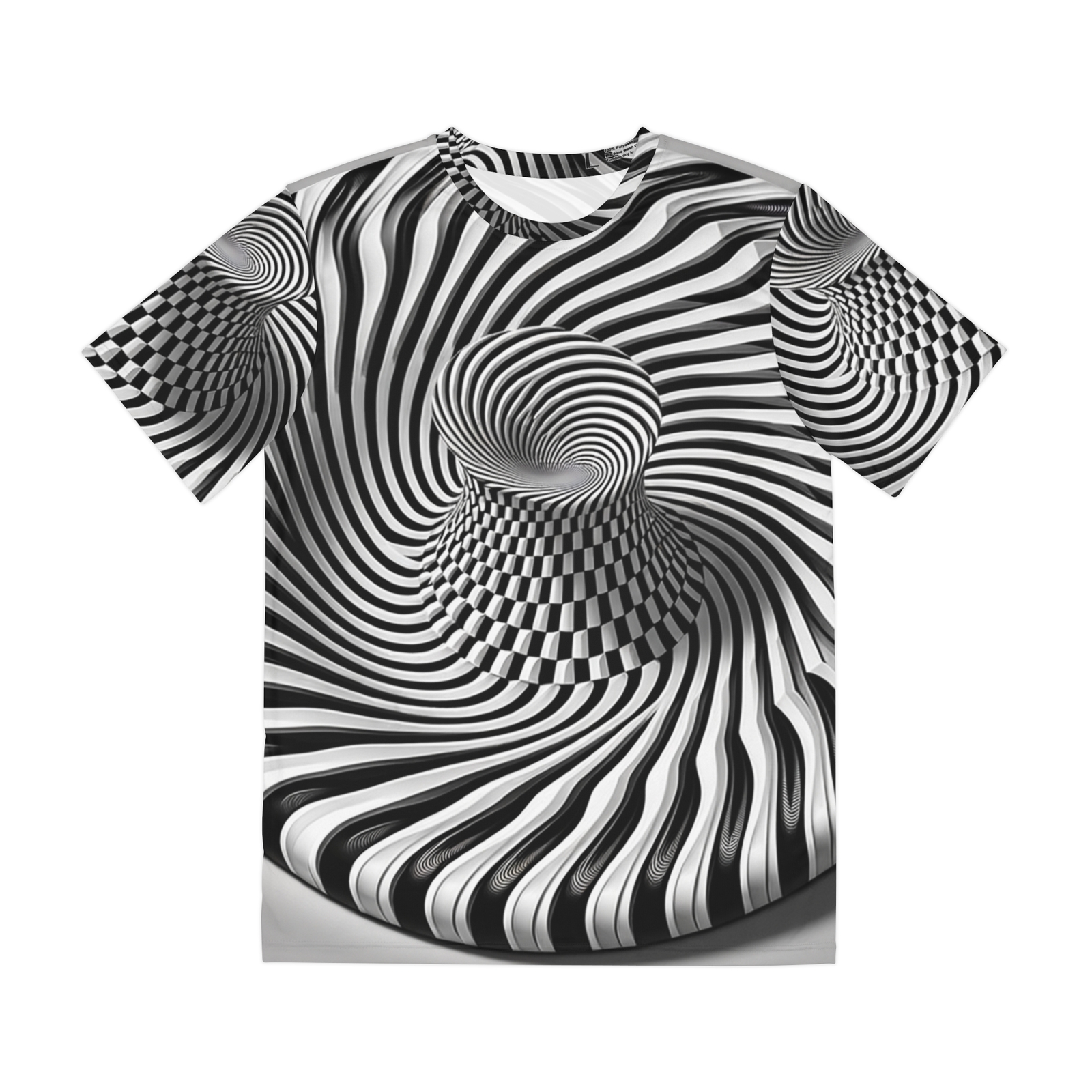 All Over Print T Shirt Op Art Hypnotic Vortex Illusion gallery