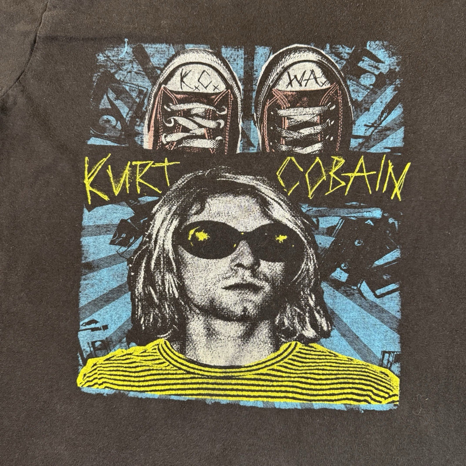 Kurt Cobain Y2K Converse Nirvana Size L Spencer's Chucks Grunge- See Measurement gallery