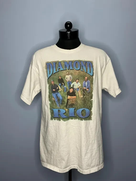 Diamond Rio White Cotton Shirt Full size S-5XL AD923