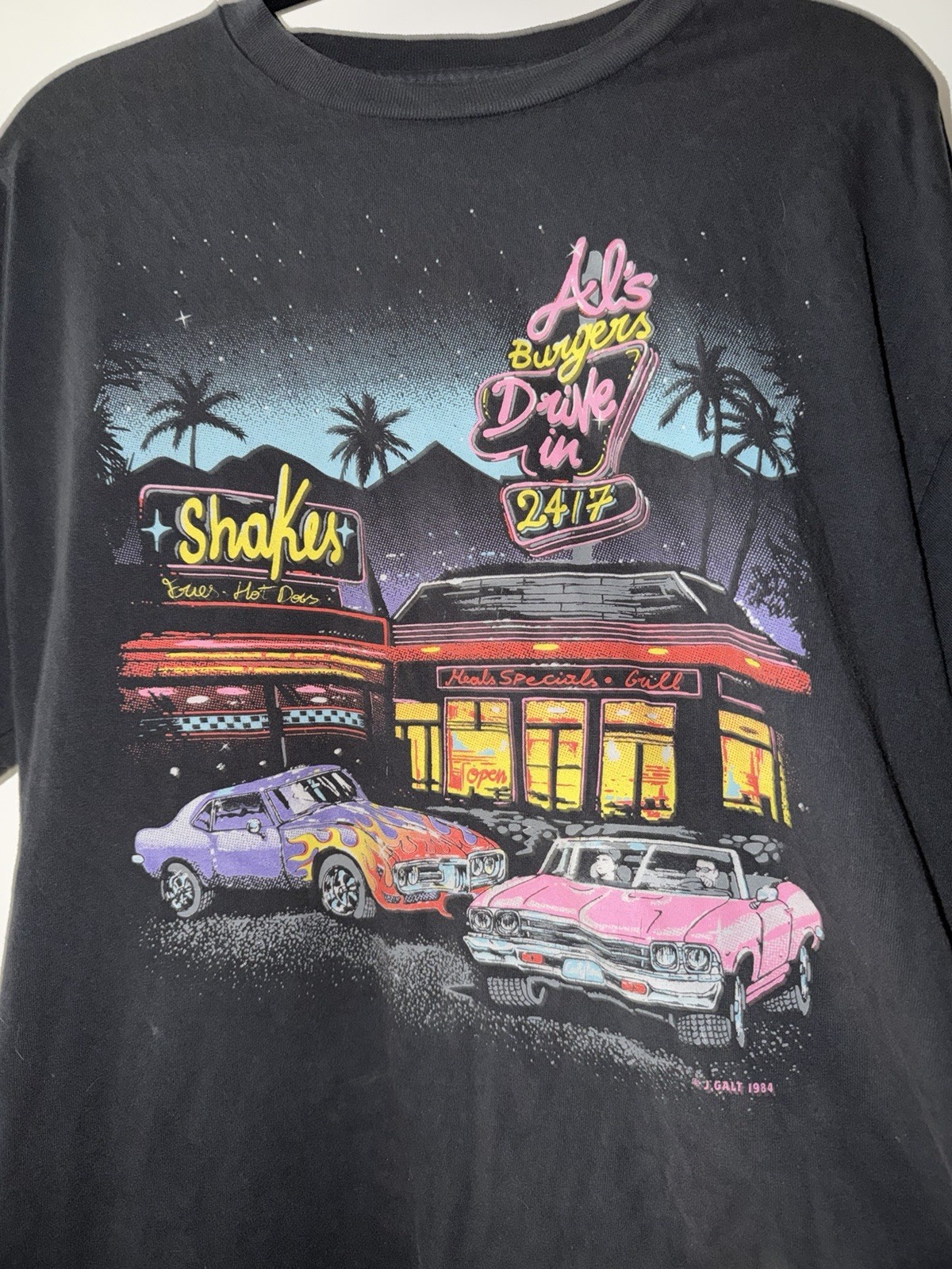Black J. Galt Al’s Burgers Drive In T-Shirt Size L gallery