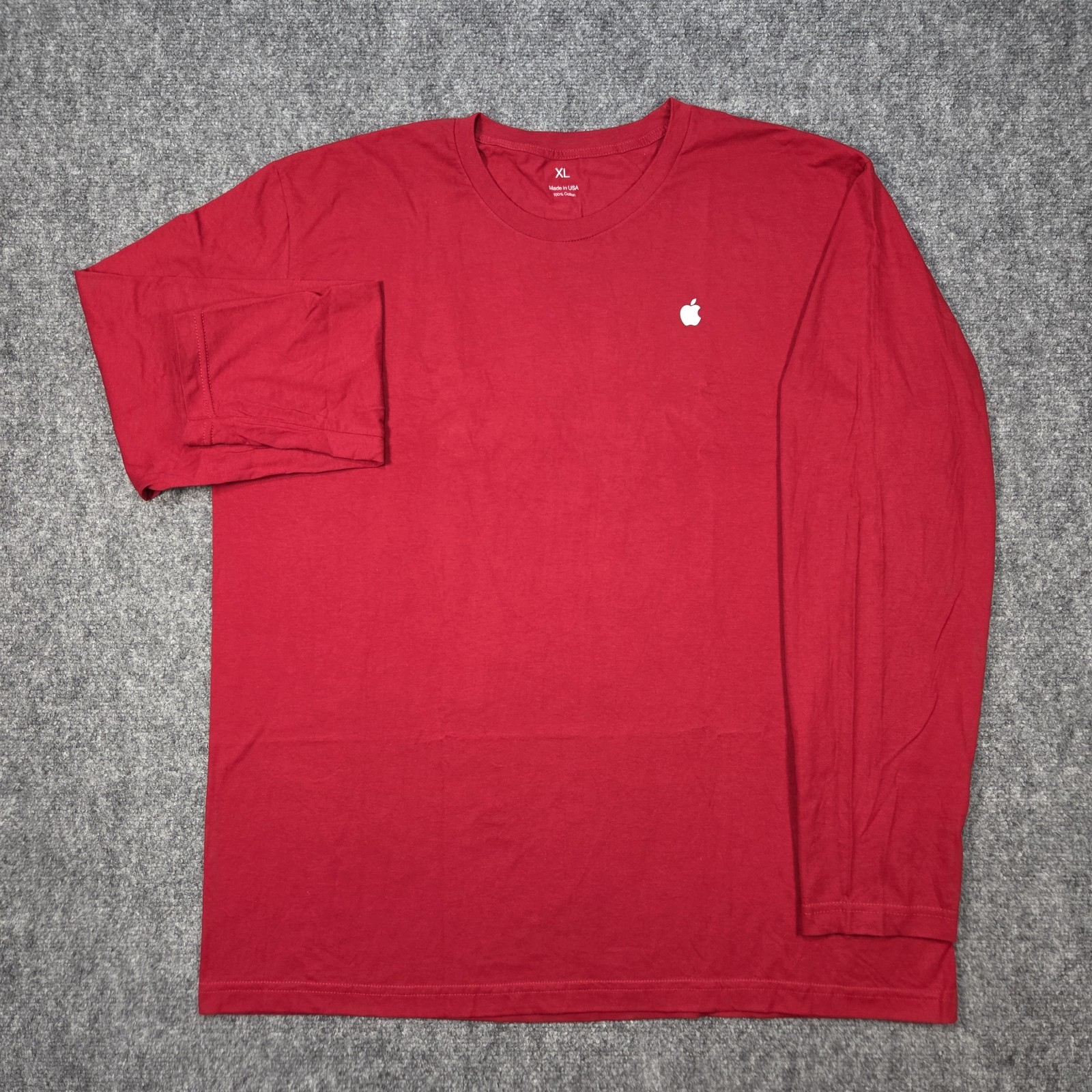 Apple Store Employee T-Shirt Mens XL Uniform Logo Red Long Sleeve Mac Macintosh gallery