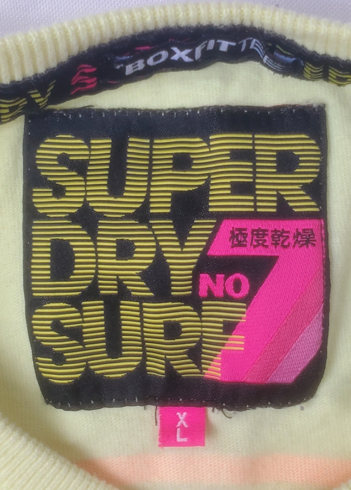 Superdry Tokyo Worldwide Shirt Mens XL Yellow Pink Short Sleeve Casual Adult Tee gallery