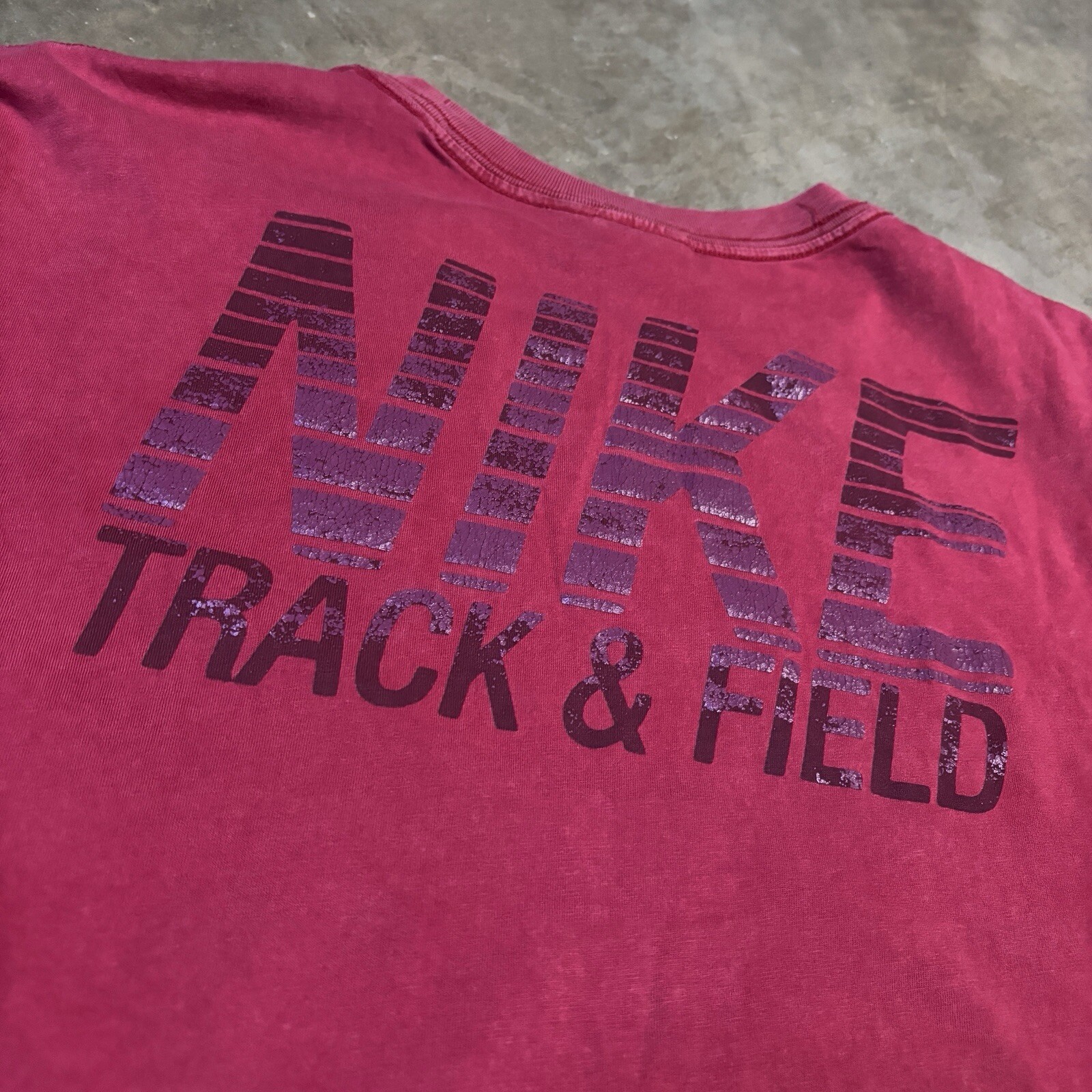 Nike Pinwheel Track & Field Graphic T Shirt Men's 2XL Red Organic Cotton gallery