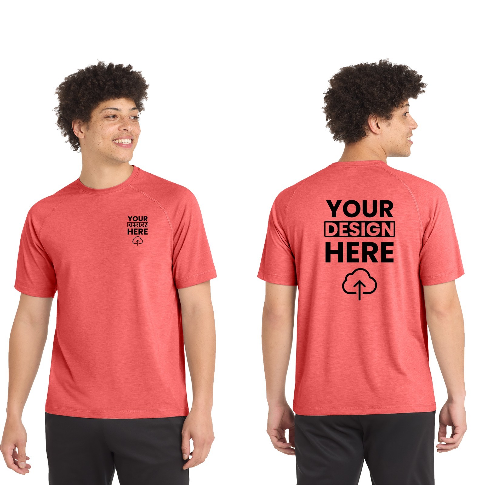 Custom Printed Sport-Tek PosiCharge Tri-Blend Wicking Raglan Gift For Him ST400 gallery