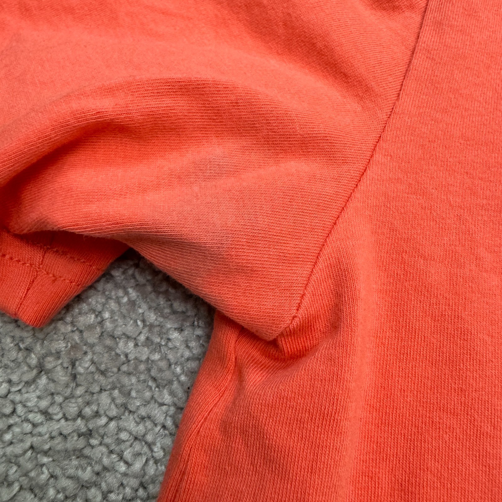 Express Basic V-Neck T-Shirt Mens Medium Coral Orange Short Sleeve Cotton Tee gallery