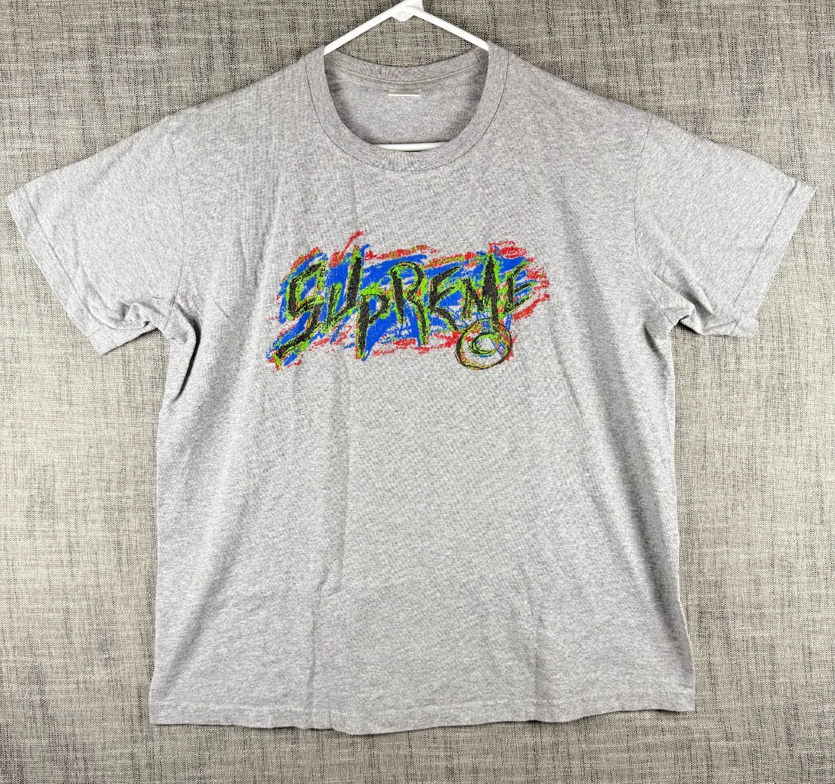 Size M – Supreme Scratch Logo T-Shirt Heather Grey Fall/Winter 2020 FW20