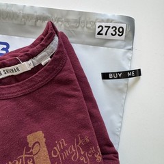BEN SHERMAN Refined Pleasures Tee Shirt Mens XS Maroon Gin Cocktail Pipe Drink