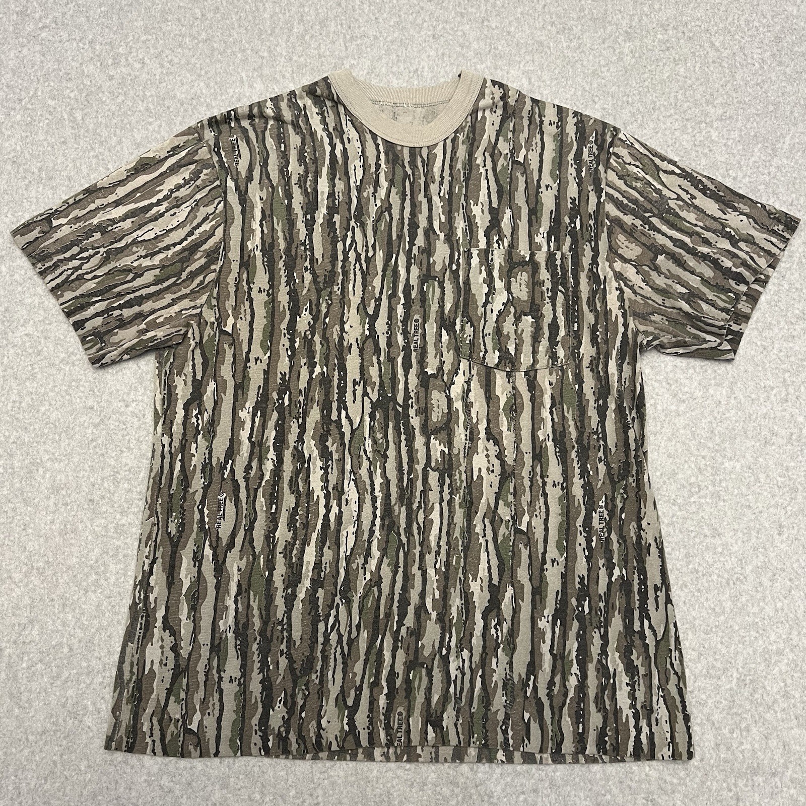 Vintage Realtree Camo Shirt Men’s Medium Single Stitch Streetwear 80’s Tree Bark